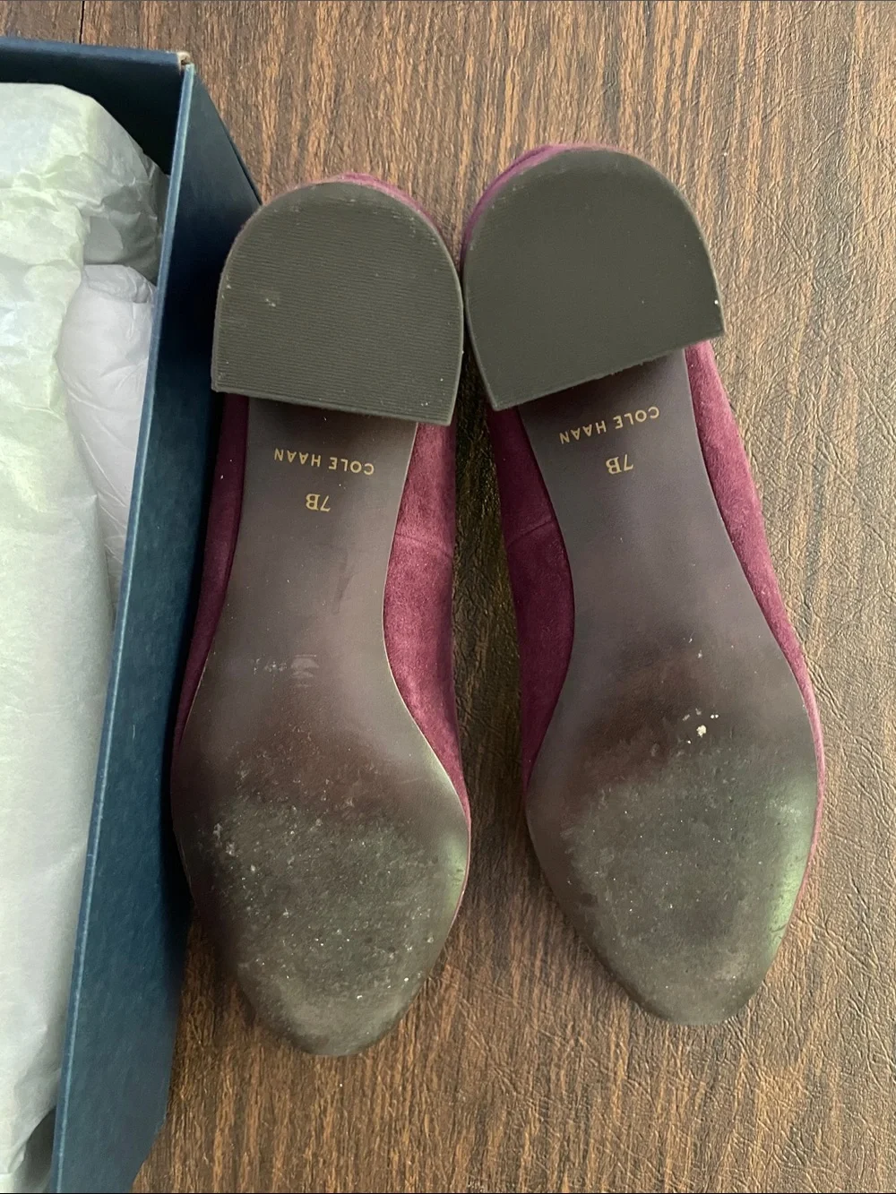Cole Haan Fig Suede Block Heel Pumps